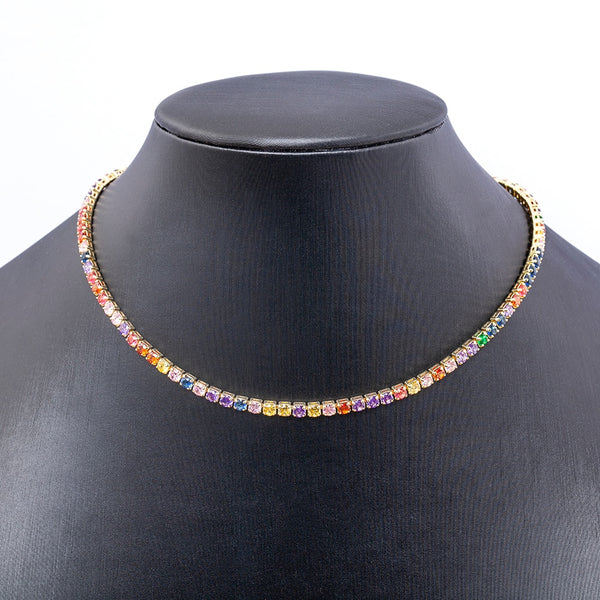 Fashion Luxury Tennis Chain Women Adjustable Link Necklace