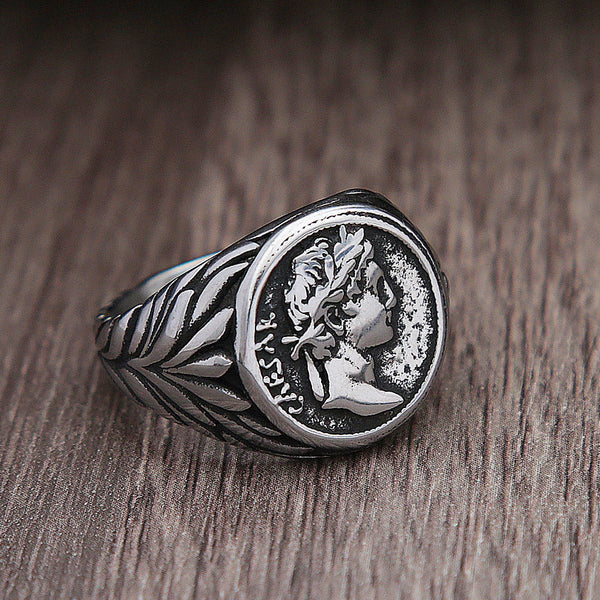 Anillos César del Imperio Romano Vintage para Hombre