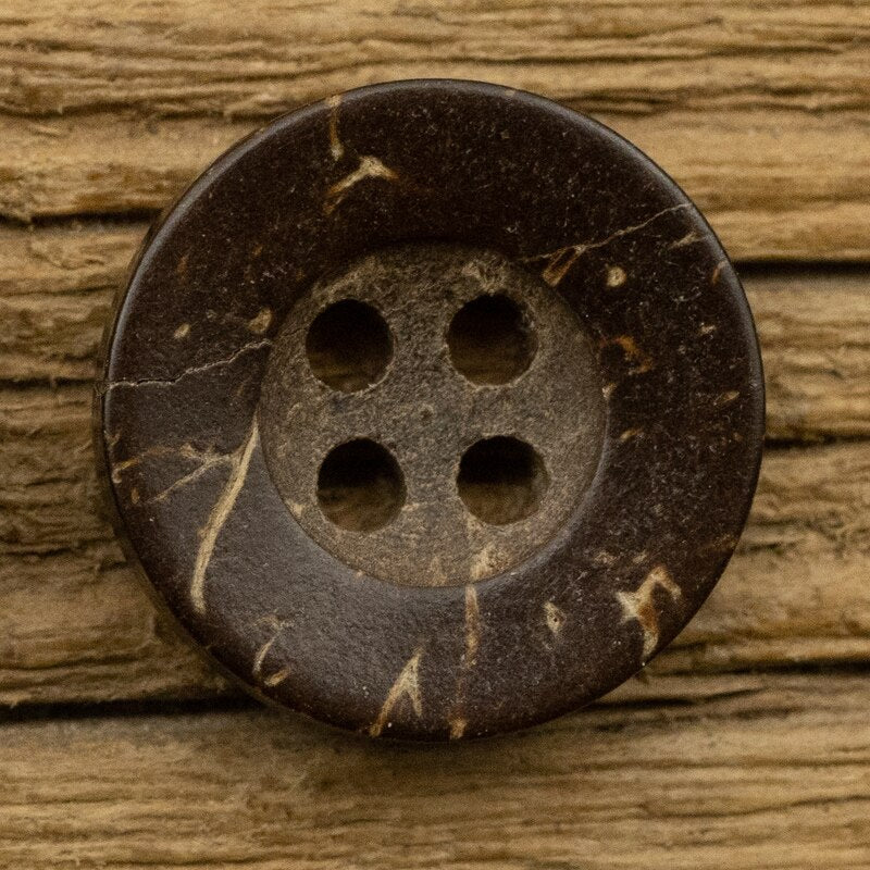 10pcs 4 Hole Wide Rim Coconut Button