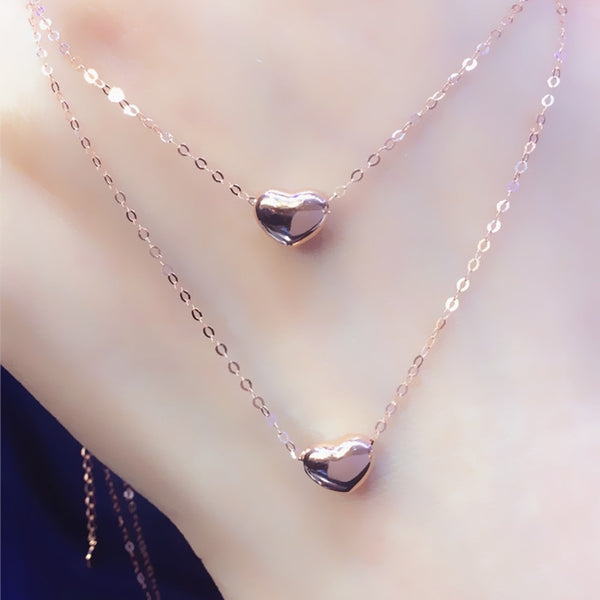 Nuevo collar de oro morado 585 para mujer.