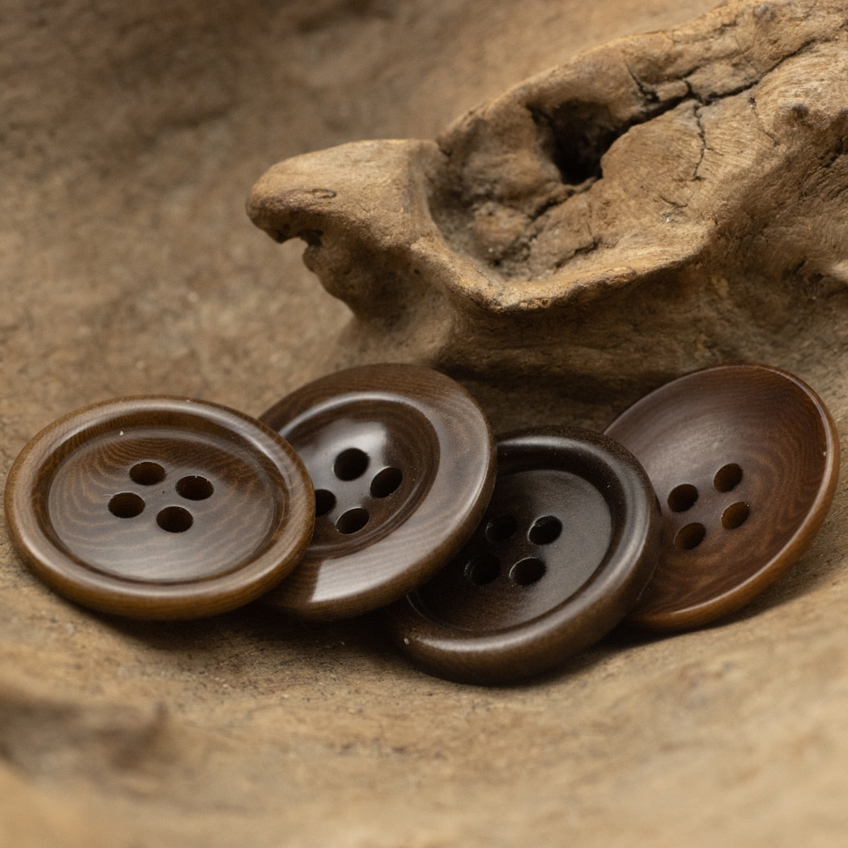 Dark Brown Natural Buttons Toffee Corozo Buttons