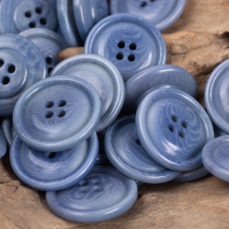 6pcs/lot Retro Sky Blue Corozo Buttons