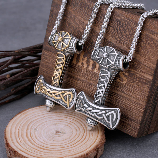 Collar con hacha de ancla vikinga nórdica para hombre