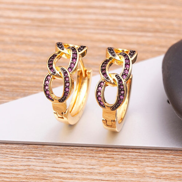 Pendientes colgantes de circonita con diseño original clásico para mujer