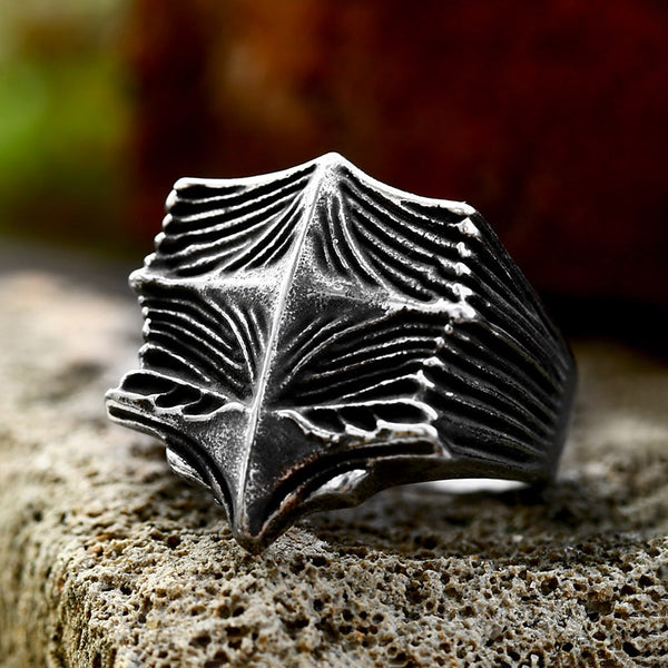 Nuevo anillo vintage de acero inoxidable 316L con diseño de calavera para hombre, estilo punk, creativo y único.