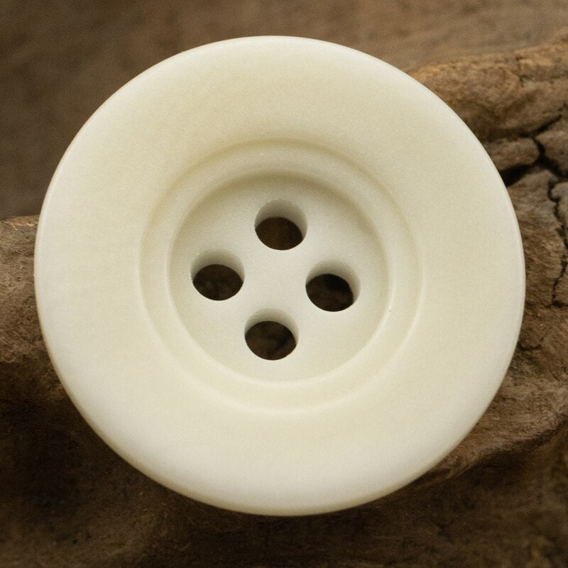 5pcs Natural 4 Hole Corozo Button for Clothing Shirts Suit Blazer Vest Jacket Beige Deep Blue Brown