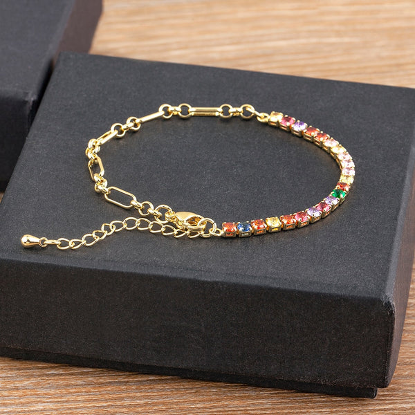 Classic 5 Colors Bracelets Fashion Paperclip Link Chain