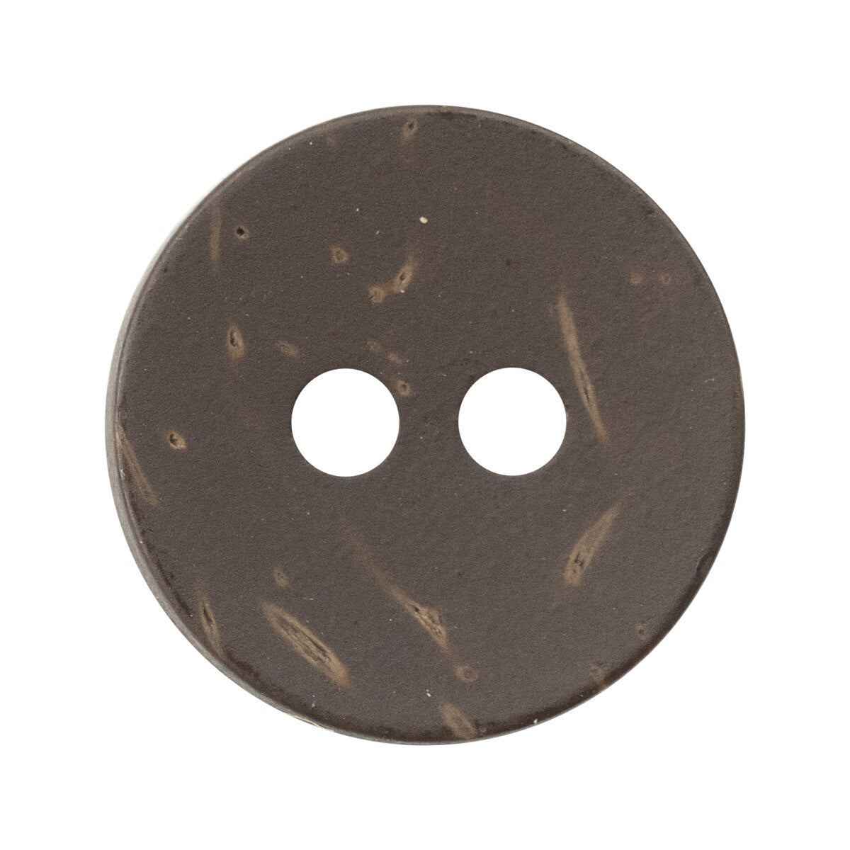 12pcs Dark Brown 2 Hole Flat Coconut Button