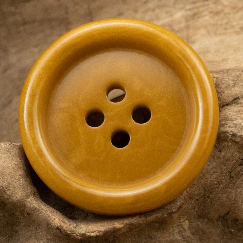 5pcs Orange Round Rim Corozo Buttons