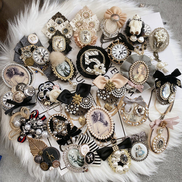Fashion Korean Style Vintage Pearl Bow Brooches For Women