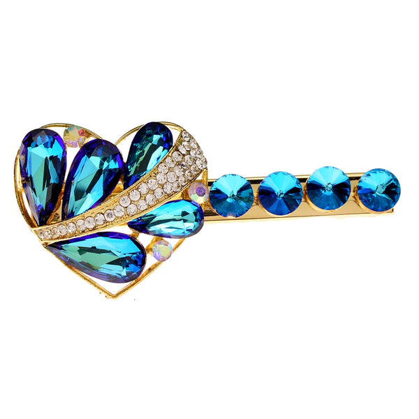 Rhinestone Heart Bear Hair Pin Hair-clip Bang Multi-color Available Fashion Jewelry