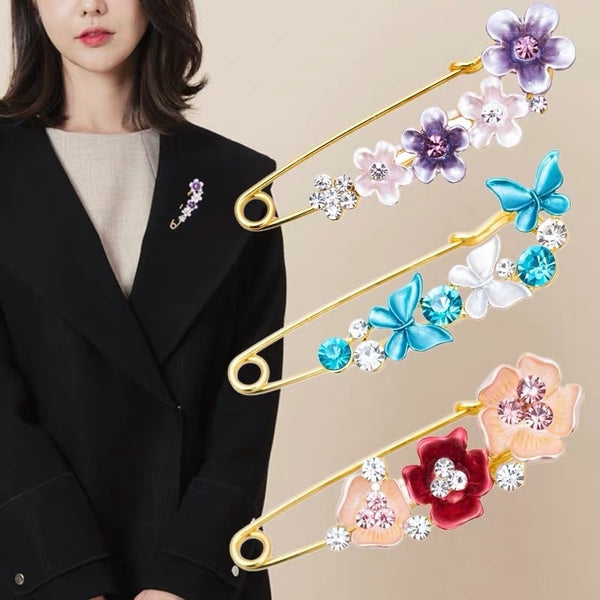 Versatile Flower Brooch Buckles Alloy Charms Waist Tighting Brooches Jewelry