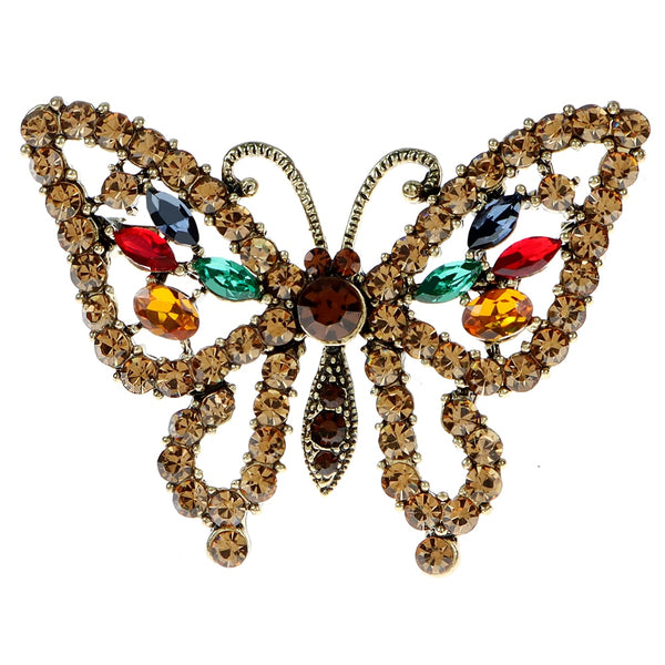 Rhinestone Butterfly Brooches For Women