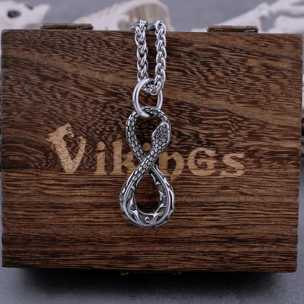 Collar de serpiente de acero inoxidable 316L para hombre
