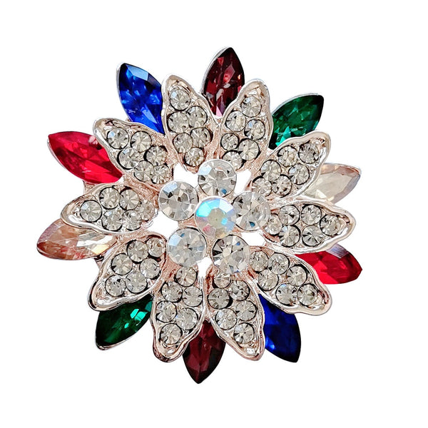 Rhinestone Flower Brooches For Women