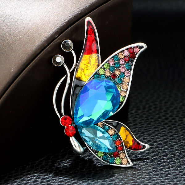 Rhinestone Butterfly Brooches For Women