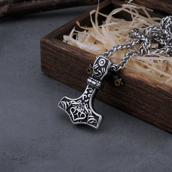 Collar Mjolnir del Martillo de Thor Vikingo para Hombre
