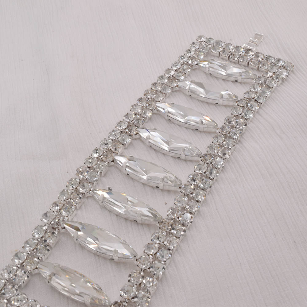 5.8cm Width Big Crystal Gemstones SS28 Bracelet Jewelry for women