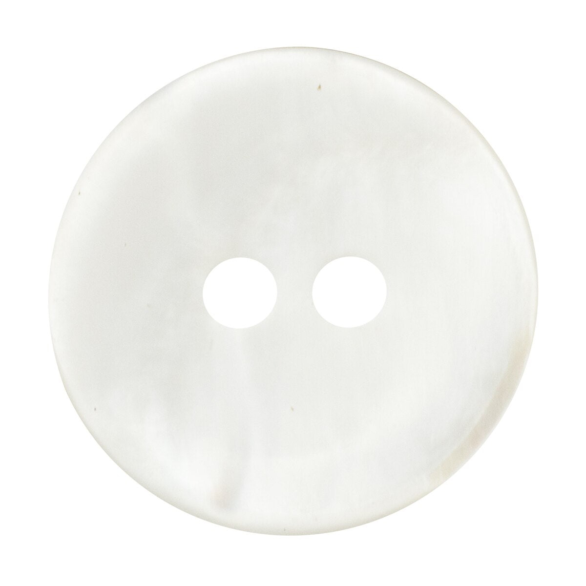 White Simple Shell Buttons With Flat Surface and Back Small Sewing Button
