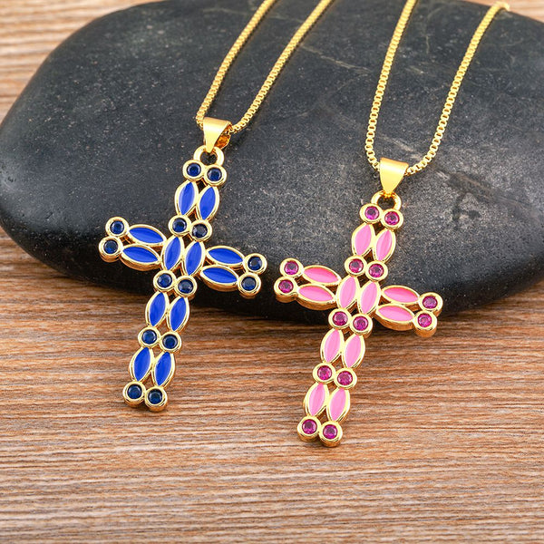 Collar cruzado femenino en 6 colores caramelo, gran oferta
