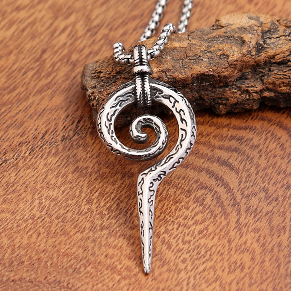 Colgante de cetro con serpiente tótem maya vintage misterioso para hombres y mujeres