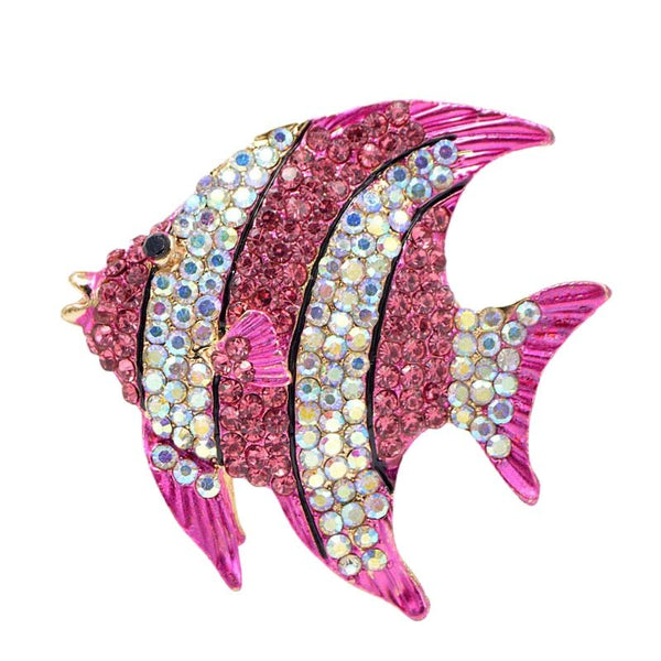 Rhinestone Tropical Fish Brooches for Women
