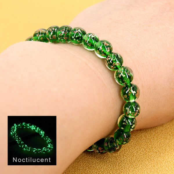 Pulsera luminosa para mujer, cuentas que brillan en la oscuridad, dijes, regalos de joyería para mujer.