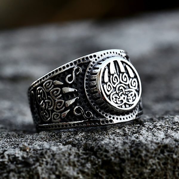 Anillo de garra de oso vikingo nórdico vintage de moda para hombre