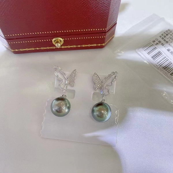 New 925 Sterling Silver Butterfly Shaped Drop Earrings for Women