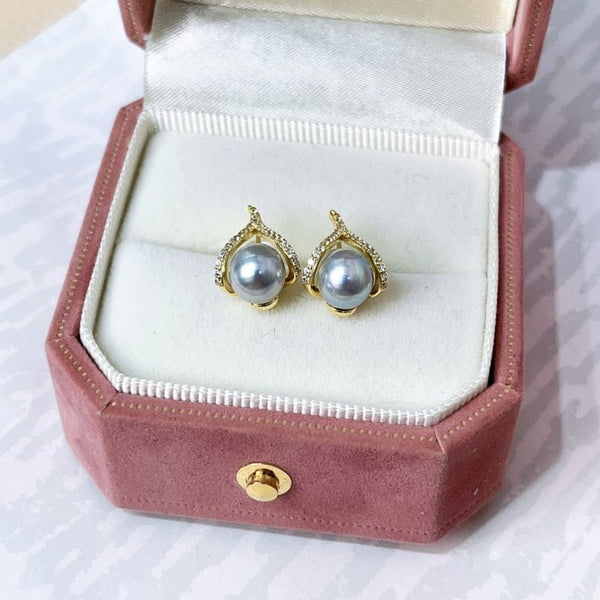 7-8mm Akoya Fine Stud Earrings