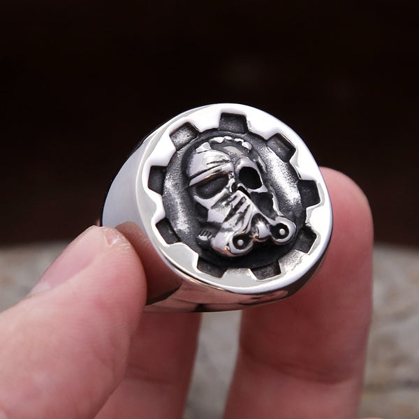 Anillos de película de guerra de bolas de diseño vintage para hombre