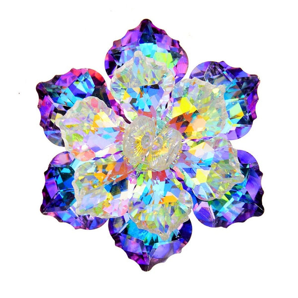 Shining Crystal Flower Brooches For Women