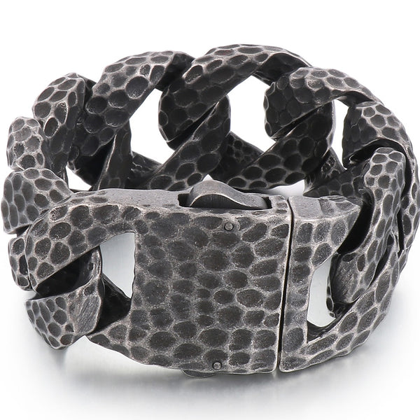 Pulseras de cadena de eslabones de 31 mm de ancho para hombre