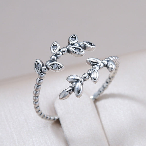 Anillos ajustables minimalistas de circonita natural con giro de plata de ley 100 % 925 para mujer
