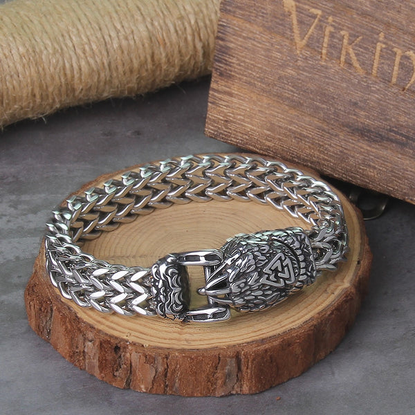 Pulsera vikinga con pata de oso Never Fade Rock para hombre