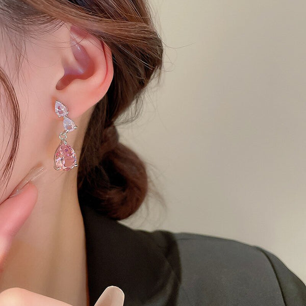 Pendientes colgantes de cristal AB de moda coreana, nuevos diseños de joyería.