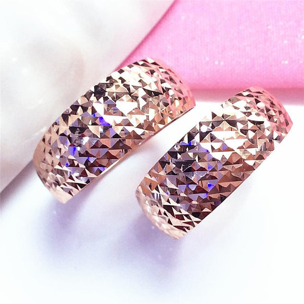 Anillos clásicos de gypsophila en oro rosa de 14 quilates y oro púrpura 585 para mujer