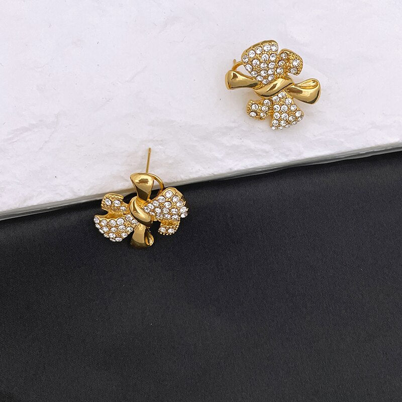 Italy Gold Color Jewelry Set For Women Bowknot Shape Jewelry Set
