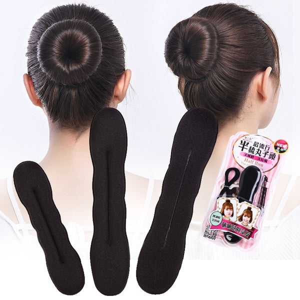 Multi Size Sponge Black Hair Styling Donut Bun Curler
