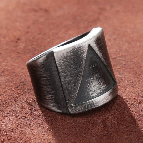 Anillo vikingo Valknut simple retro