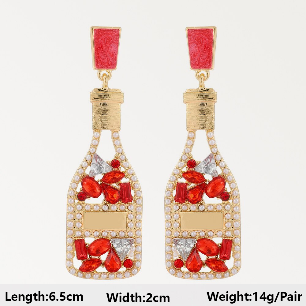 Wholesale Red Series Long Dangle Earrings For Women