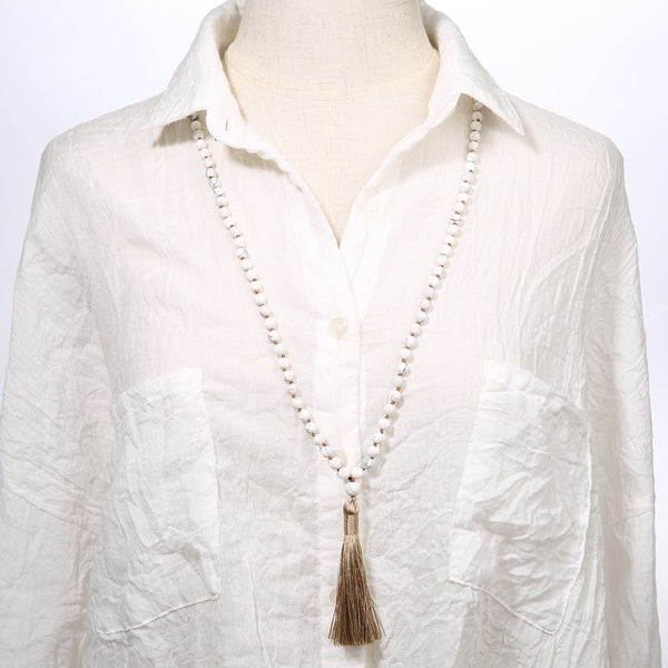 6mm Natural Stone Beaded Knotted 108 Japa Mala Necklace