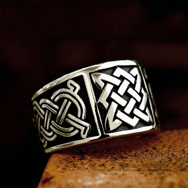 Anillos de nudos celtas vikingos vintage de moda para hombres y mujeres