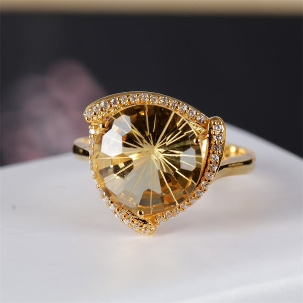 Original Design s925 Silver Inlaid Multicolor Gemstone Round Crystal Women Ring
