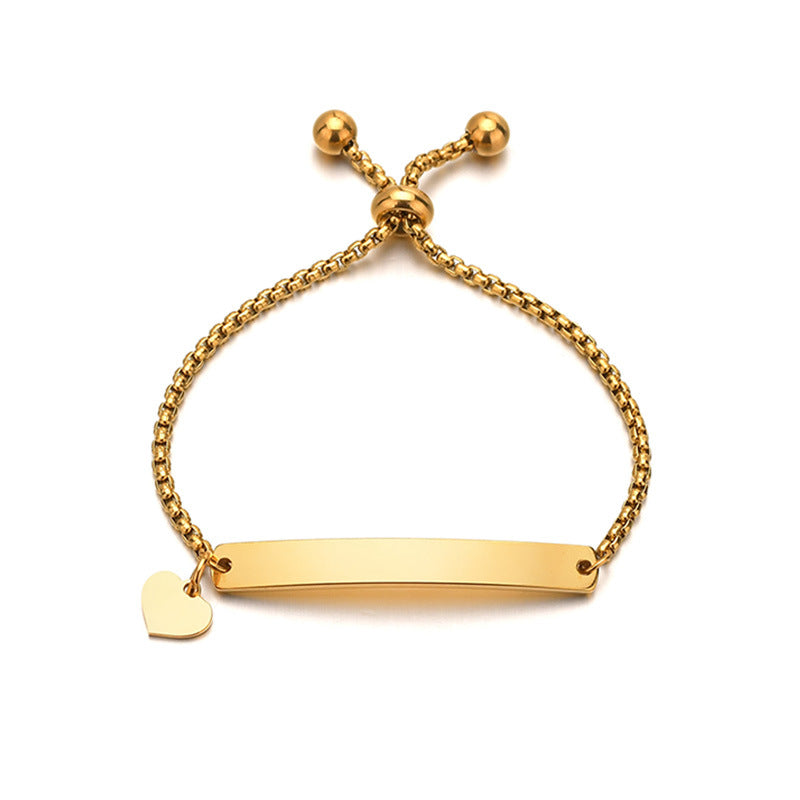 PC7 Stainless Steel Chain Bracelet For Women Heart Cross Butterfly Pendant Bangles