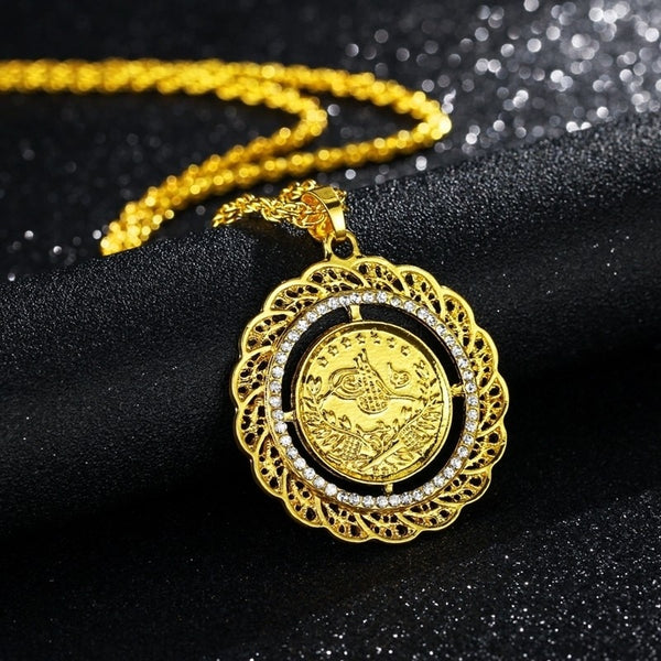 Butterfly Relief Hollow Out Sun Flower Pendants Alloy Necklace Women
