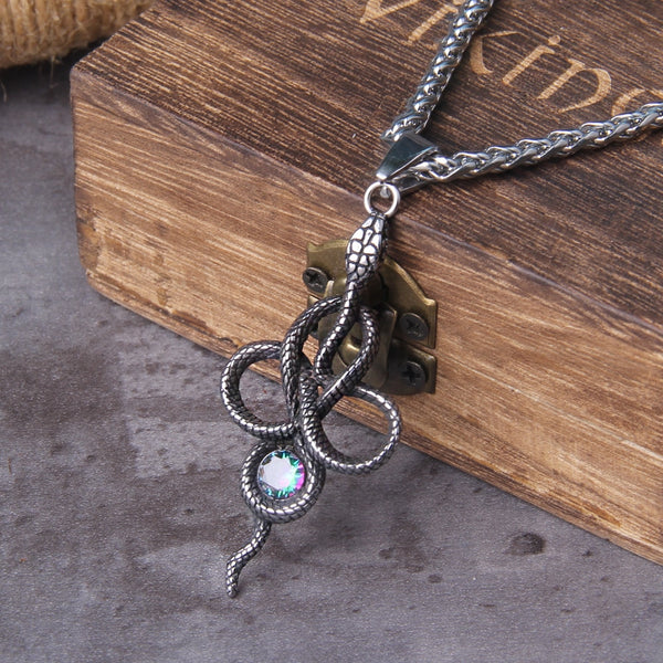 Collar con colgante de serpiente de la escuela Viper Never Fade