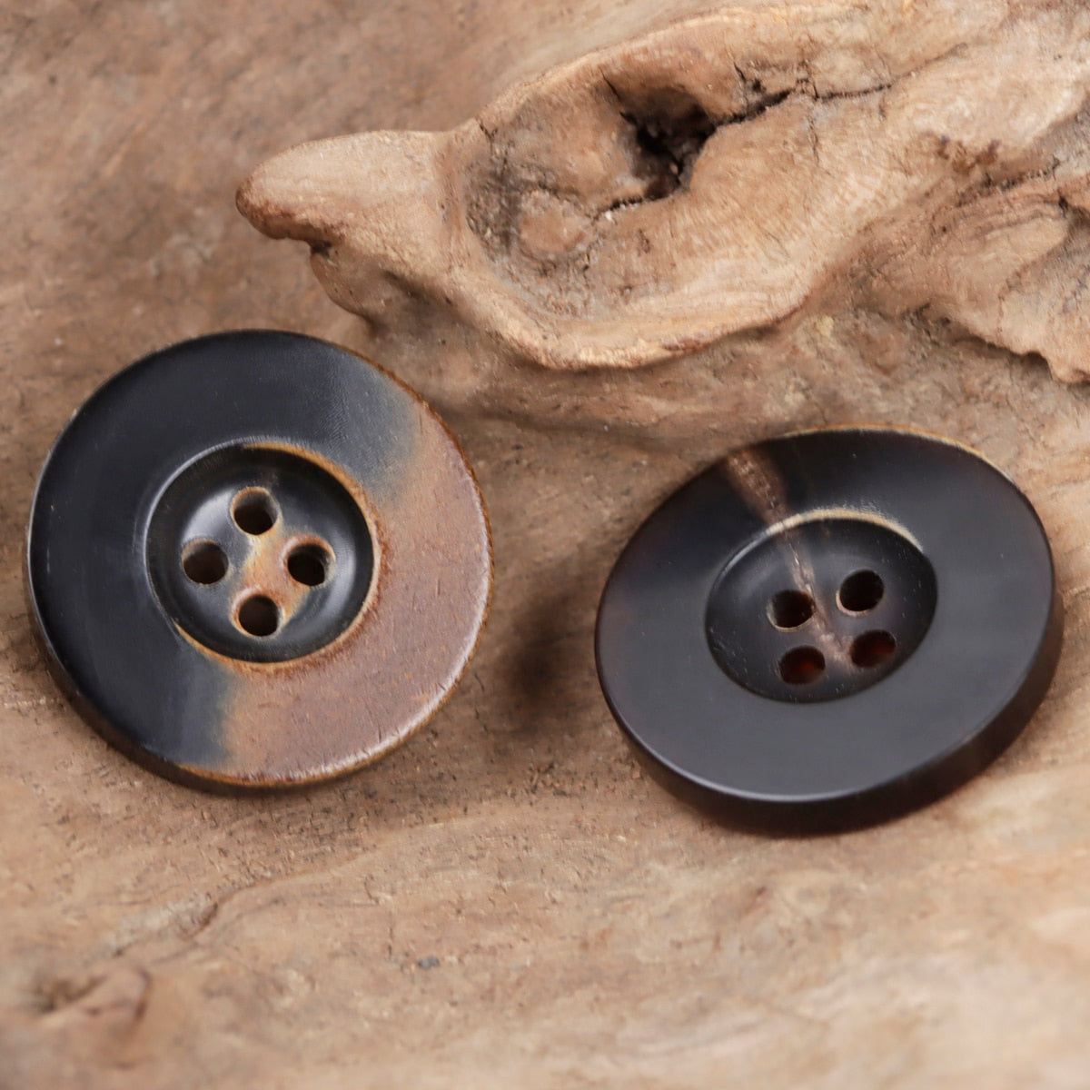 Frame Genuine Horn Buttons Real Natural Sewing Accessories Black Suit Buttons