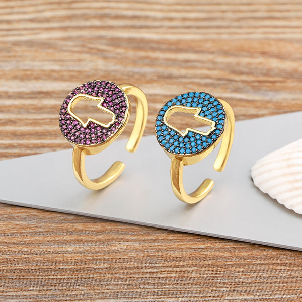 Anillo de palma hueca de la suerte en 5 colores para mujer