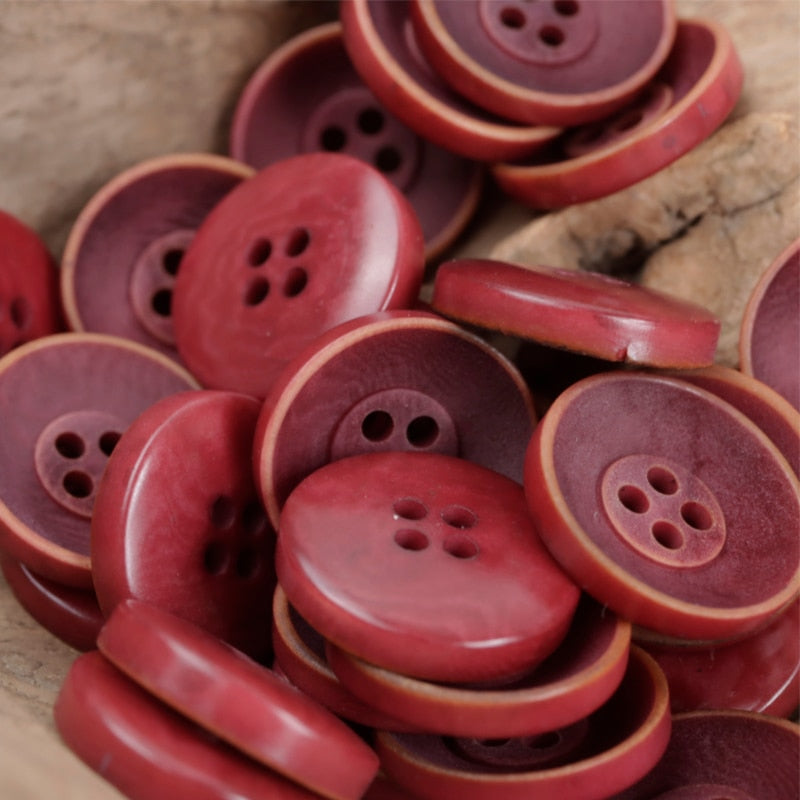 6pcs Special Craft Buttons For Luxury Clothing Bohemia Style Red Button